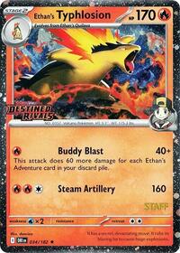 Ethan's Typhlosion (Prerelease) [Staff] (034/182) [Miscellaneous Cards & Products]