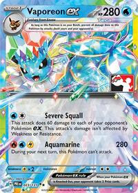 Vaporeon ex (023/131) [Prize Pack Series Cards]