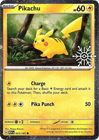 Pikachu - 025/165 (Holiday Calendar) (025/165) [Miscellaneous Cards & Products]