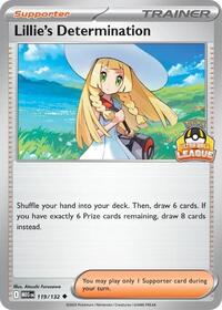 Lillie's Determination (Ultra Ball League) (119/132) [League & Championship Cards]