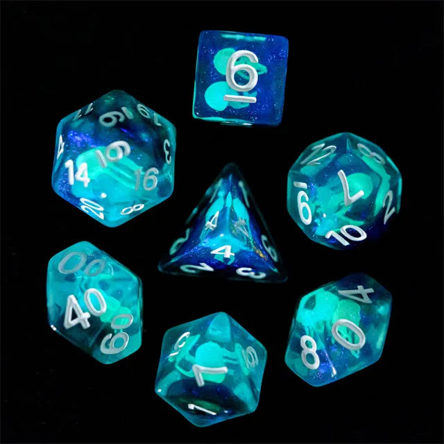 Glowing Jellyfish Dice Set