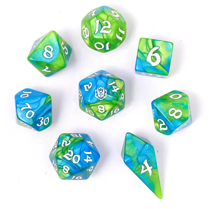 Verdant Stream – Wyrmforged Dice Set