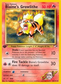 Blaine's Growlithe (35) (035/132) [Gym Heroes]