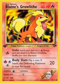 Blaine's Growlithe (062/132) [Gym Challenge]