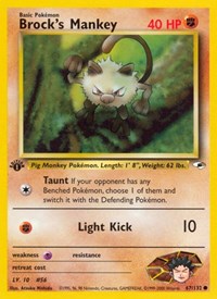 Brock's Mankey (67) (067/132) [Gym Heroes]