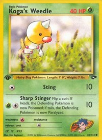 Koga's Weedle (082/132) [Gym Challenge]