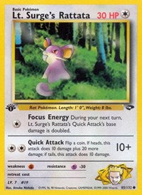 Lt. Surge's Rattata (085/132) [Gym Challenge]