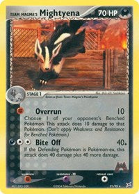 Team Magma's Mightyena - 21/95 (21/95) [Team Magma vs Team Aqua]