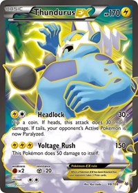 Thundurus EX (98 Full Art) (98/108) [XY - Roaring Skies]