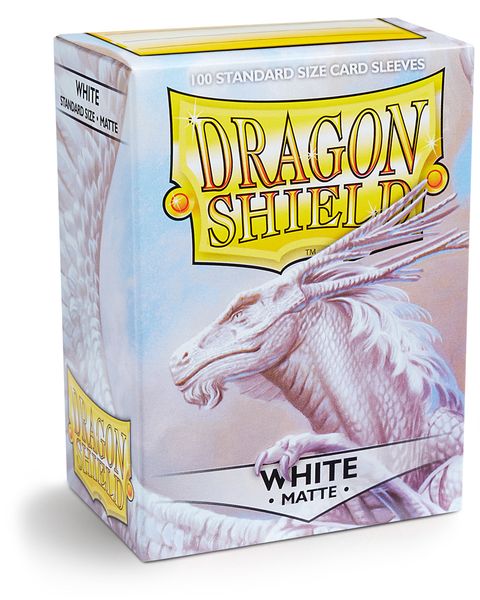 Standard Dragon Shield Matte Sleeves – White (100ct)