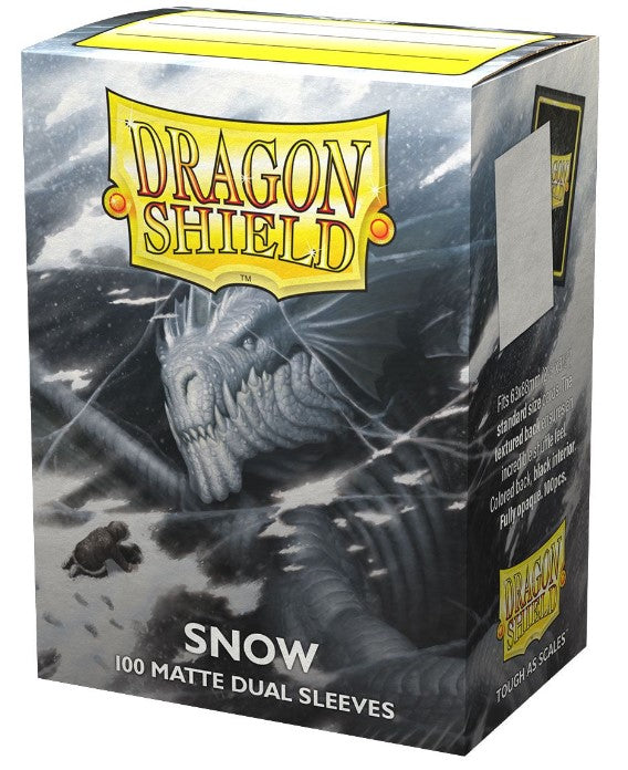 Standard Dragon Shield Dual Matte Sleeves – Snow (100ct)
