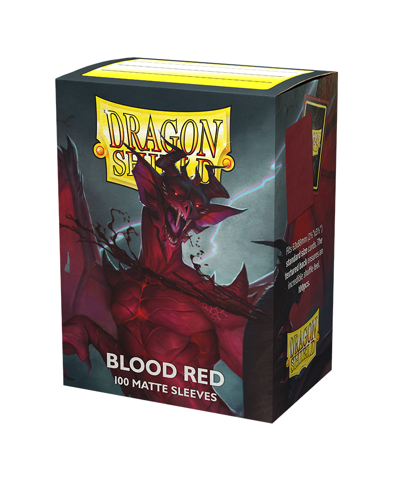 Standard Dragon Shield Matte Sleeves – Blood Red (100ct)