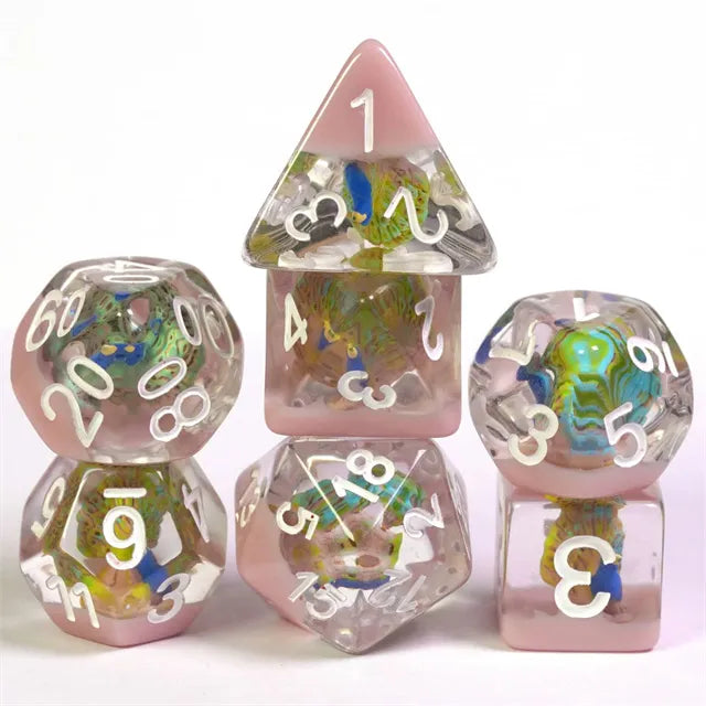 Peacock Dice Set