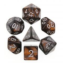 Gold & Silver Marble Dice Set